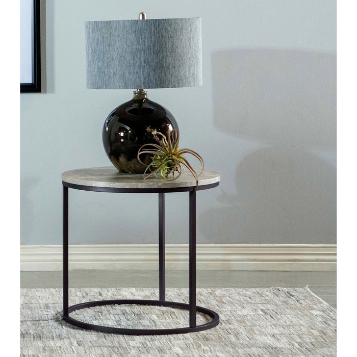 End Table - Gray / Gunmetal Furniture Max