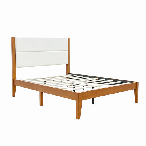 Platform Bed Frame With Upholstered Headboard, Slat Support Artistry At Home