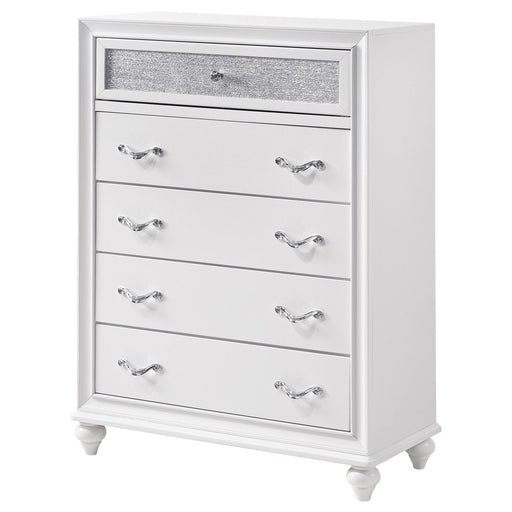 Randall - 5 Drawer Chest - White Furniture Max
