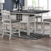Counter Height Dining Table With 2 Leaves, Under Table Storage - Antique White / Gray Home Essentials
