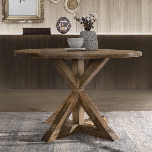 Wallace II - Dining Table - Weathered Oak ACME