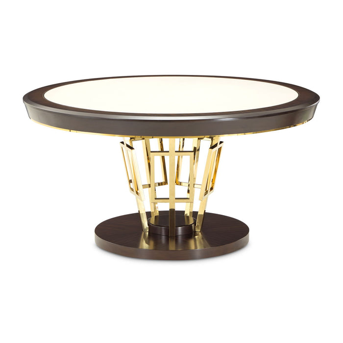 Belmont Place - 60" Round Dining Table - Espresso Michael Amini