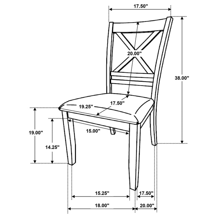 Evanston - Cross Back Dining Side Chair (Set of 2) - White Furniture Max