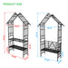 Garden Arch With Bench Turned Into Flower Stand Climbing Plants Support Outdoor - Black Daily Nest
