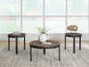 Horizon Hills - Occasional Table Set (Set of 3) - Brown / Black Signature Design by Ashley®