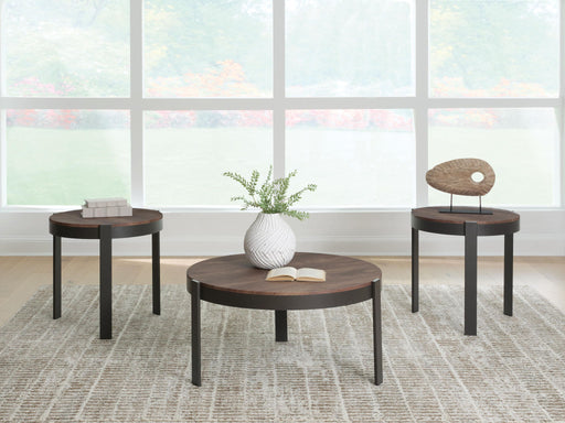 Horizon Hills - Occasional Table Set (Set of 3) - Brown / Black Signature Design by Ashley®