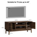 TV Stand, Entertainment Center With Storage, Media Console Table For Living Room - Walnut Home Essentials