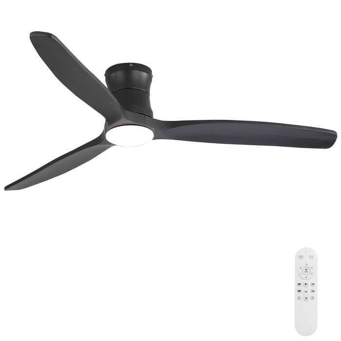 52" Ceiling Fan With Light, Dimmable DC Reversible Motor, 3 Blades Daily Nest