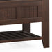 Acadian - Entryway Storage Bench With Shelf - Brown Simpli-Home