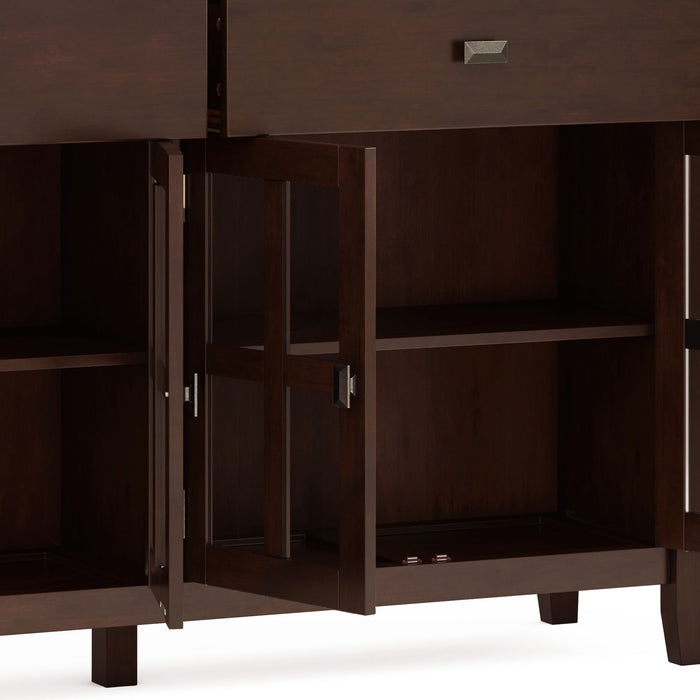 Artisan - Large 4 Door Sideboard Buffet - Russet Brown Simpli-Home