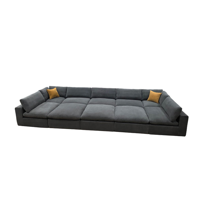 Custom Configuration Modular Sectional & Toss Pillows Home Essentials