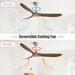 60" Outdoor Ceiling Fan Without Light With Smart App Control - Brushed Nickel Daily Nest