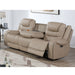 Power Reclining Sofa With USB Ports, Drop Down Table & Adjustable Headrest - Toffee Home Essentials