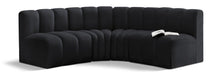 Arc - Velvet 4 Piece Corner Modular Sofa Meridian Furniture