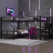 Twin Over Full L Shaped Bunk & Loft Bed With Built-In Wardrobe, Desk, And USB Ports - Black Dreamland