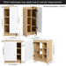 24" Bathroom Vanity With Sink & Side Cabinet, Vanity Set With Thin Edge Sink & Interchangeable Door Panels, Bathroom Storage - Black / Light Oak / White Home Essentials