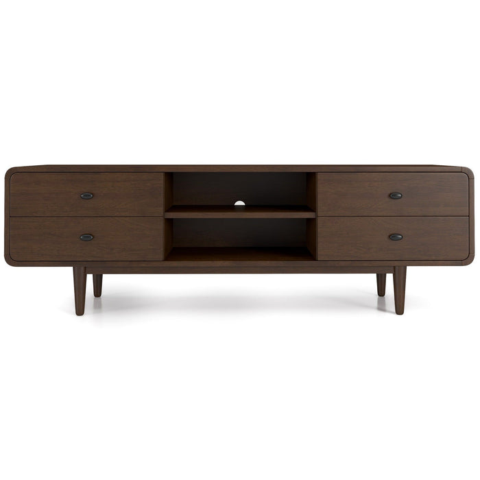 Alexa - TV Stand - Dark Brown / Wood Ashcroft Furniture