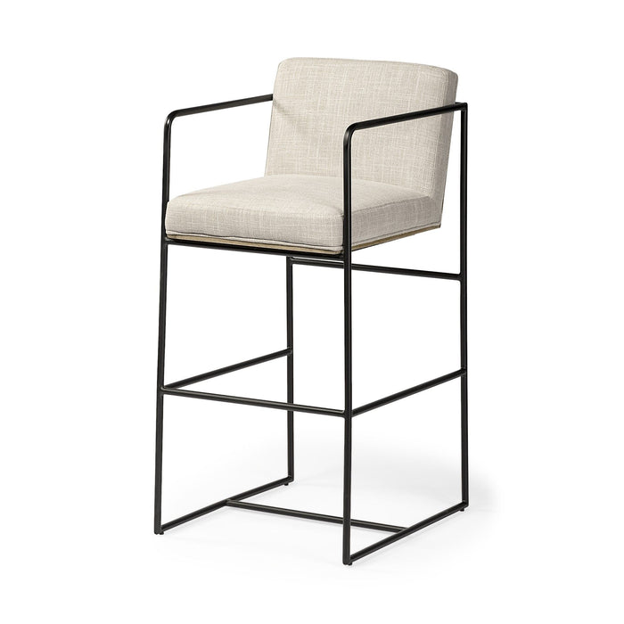 Iron Counter Height Bar Chair - Beige