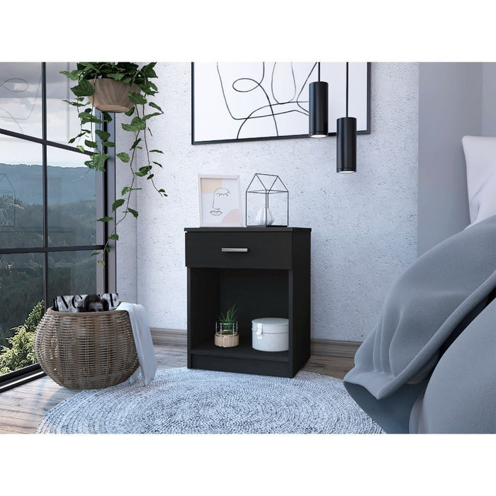 Modern And Eco Bed And Bath Nightstand - Black