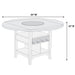Counter Height Dining Table With Built In Lazy Susan And Storage Shelves Home Essentials