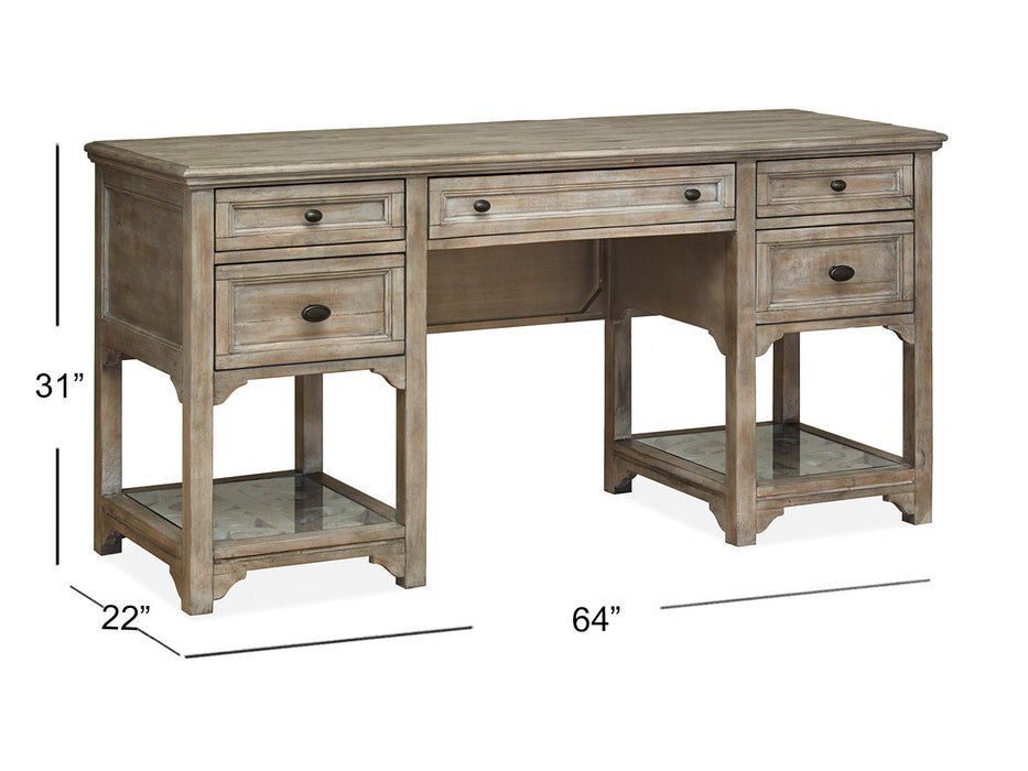 Tinley Park - Desk Base - Dove Tail Gray Magnussen Furniture