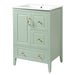 Retro Bathroom Vanity With Sink, Soft Closing Cabinet & Drawers Noble House