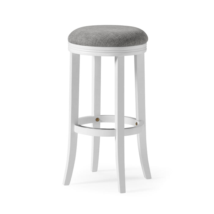 Backless Swivel Stool With Upholstered Seat Home Essentials