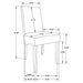 Upholstered Dining Chair Soft Padded Seat And Flared Back Design (Set of 2) - Gray Furniture Max