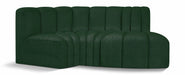 Arc - Boucle Fabric 3 Piece Modular L-Shaped Sofa Meridian Furniture