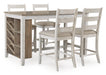 Skempton - Rectangular Counter Table With Storage - White Signature Design by Ashley®