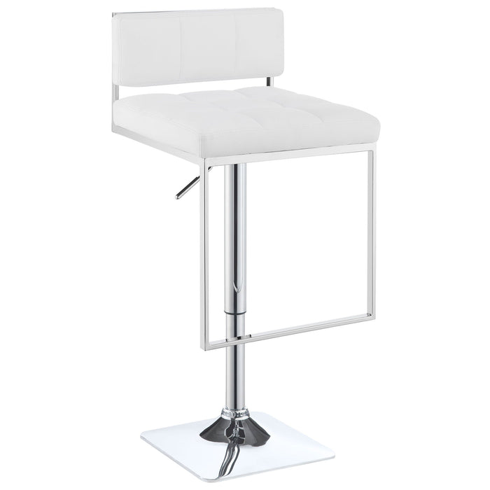 Alameda - Adjustable Bar Stool - White Furniture Max