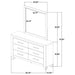 Sansome - 6 Drawer Dresser With Mirror - Oak Furniture Max