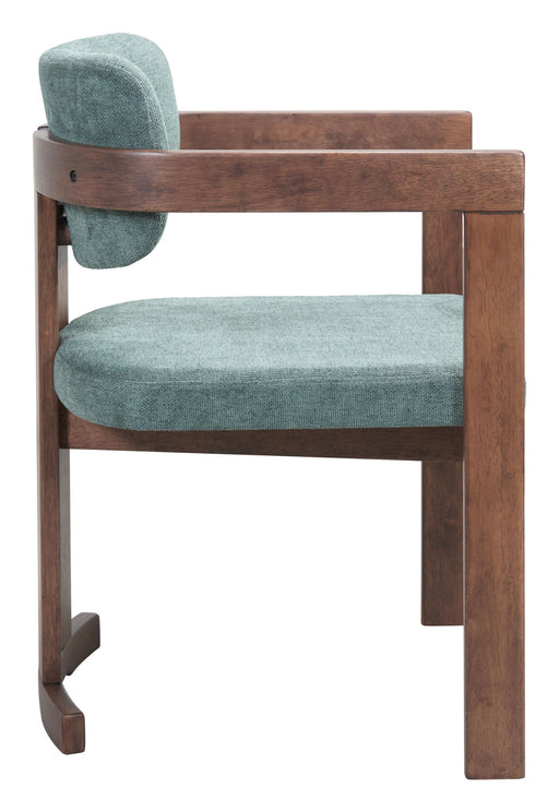 Poly - Dining Chair - Moss Gray / Walnut Zuo Modern