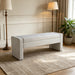 Upholstered Storage Bench With Tufted Seat, Ottoman For Living Room - White Home Essentials