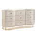 Flora - 9 Drawer Dresser With LED - Champagne Matrix Furniture Group