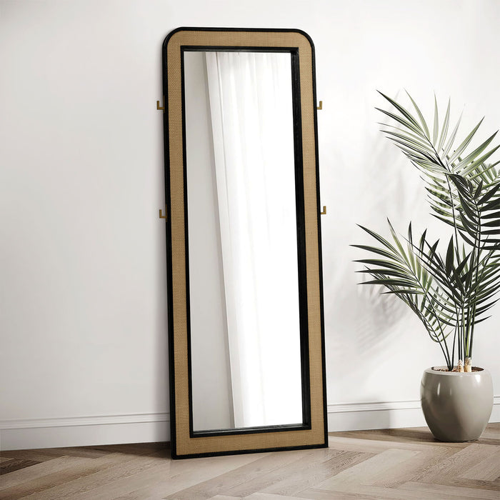 Benson - Standing Floor Mirror - Black Furniture Max
