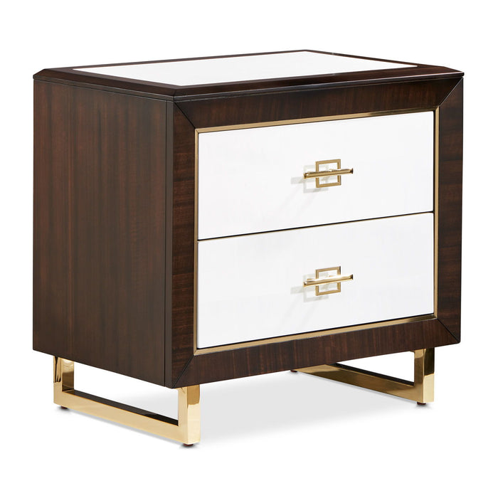 Belmont Place - Nightstand - White / Dark Brown