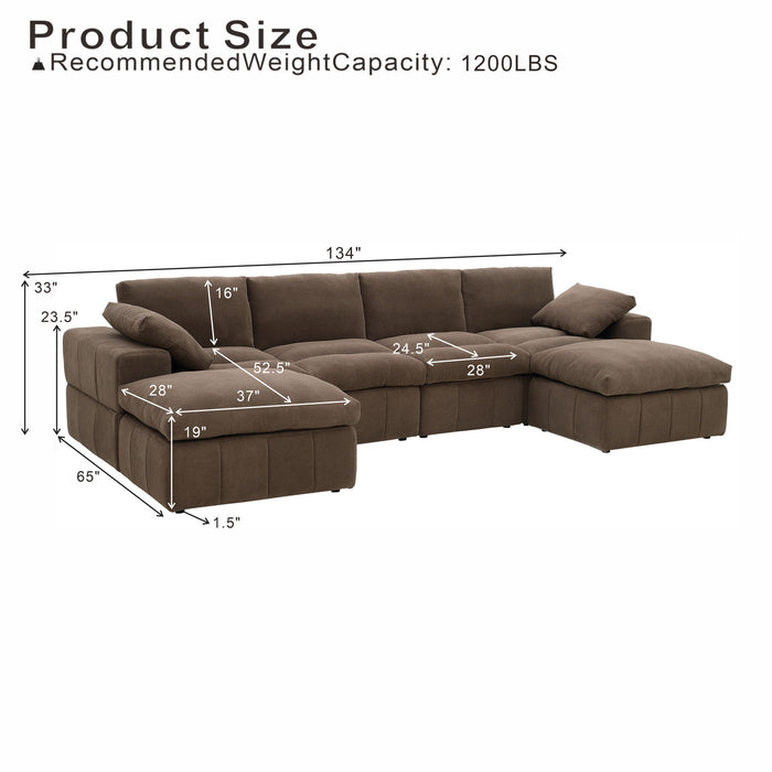 Sectional, Large Arms, Toss Pillows Included Home Essentials