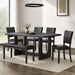 Dining Table Set, Rectangular Kitchen Table With Upholstered Chairs Home Essentials