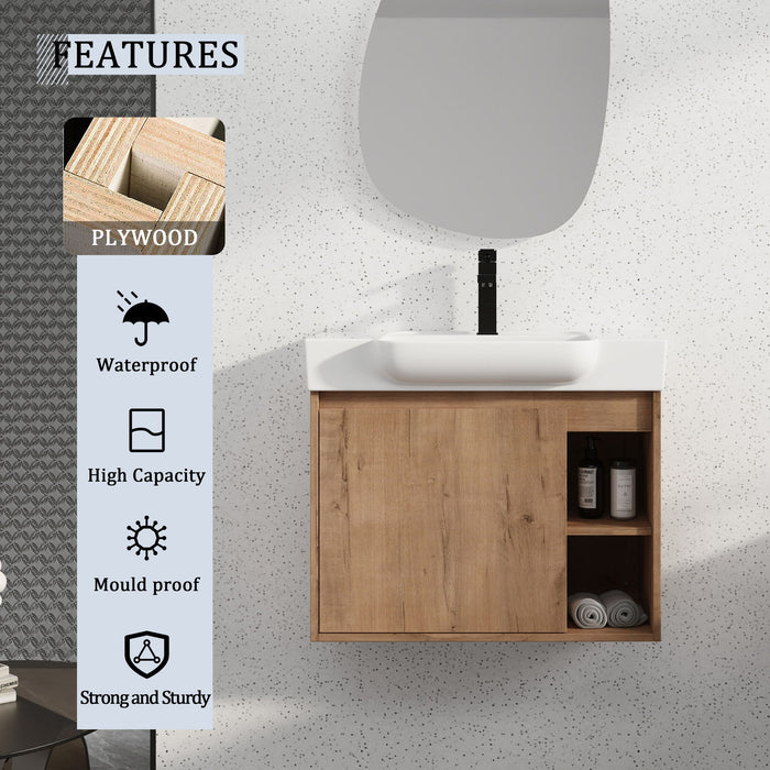 Wall Mounted Bathroom Vanity & Sink & Soft Close Door Home Essentials