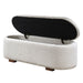 Sandro - Bench With Storage - Beige Boucle & Walnut ACME