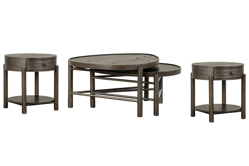 Hadleigh - Shaped Nesting Cocktail Table Set Magnussen Furniture