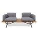 Outdoor Sofa With Cushions And Iron Legs - Dark Gray Noble House