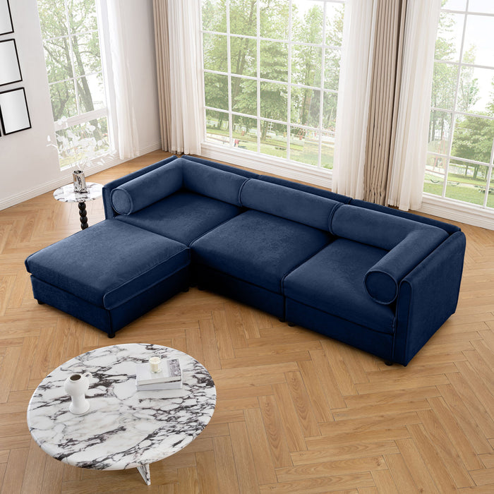 Contemporary Elegant Sofa With Storage And Ottoman Home Essentials