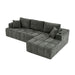 L - Shaped Sectional Sofa With Cup Holders & Side Pockets Home Essentials