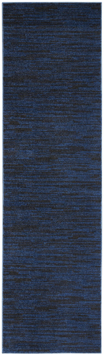 6' Stain Resistant Indoor / Outdoor Runner Rug - Midnight Blue