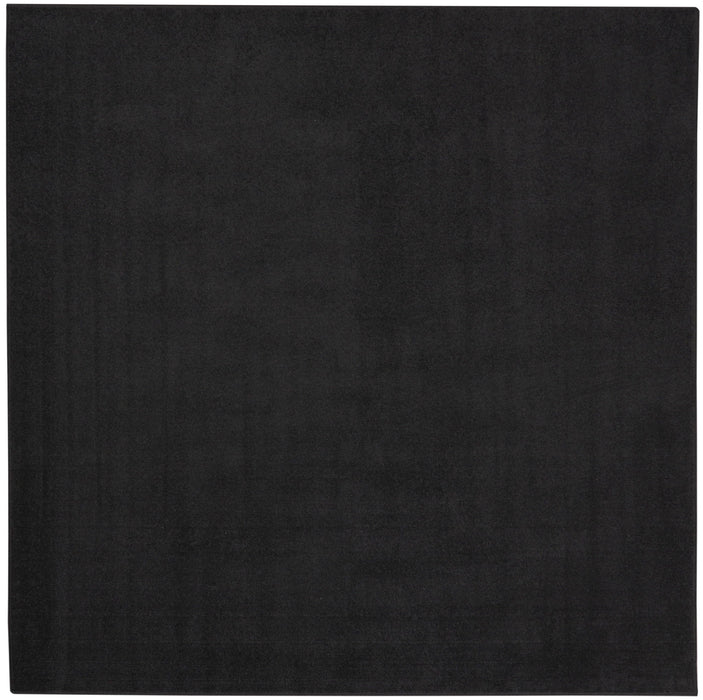 5' X 5' Square Non Skid Indoor / Outdoor Area Rug - Black