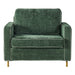 Accent Chair Upholstered Single Sofa With Square Arms, Sewn Pillow Back For Living Room Noble House