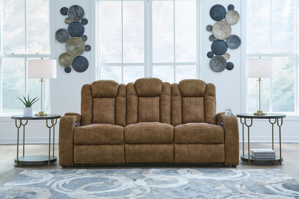 Wolfridge - 2 Pc. - Power Reclining Sofa, Power Reclining Loveseat With Console - Brindle Signature Design by Ashley®