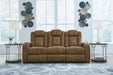 Wolfridge - 2 Pc. - Power Reclining Sofa, Power Reclining Loveseat With Console - Brindle Signature Design by Ashley®